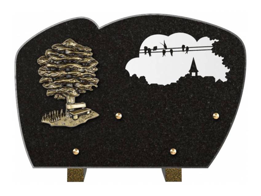 Plaque de cimetiere mantarix