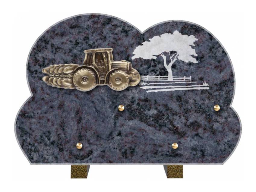Plaque mortuaire satinia