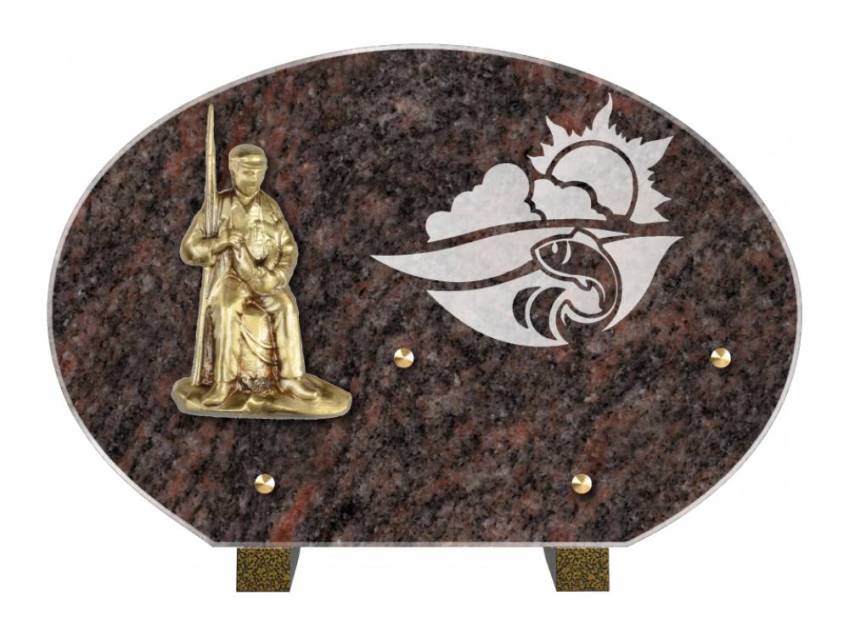 Plaque mortuaire satinia