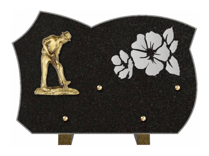 Plaque mortuaire satinia