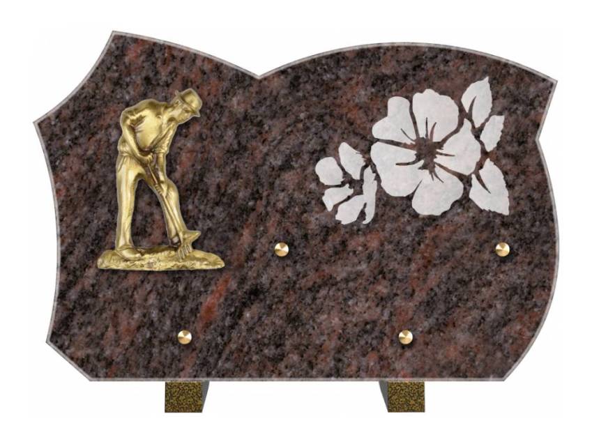 Plaque mortuaire satinia
