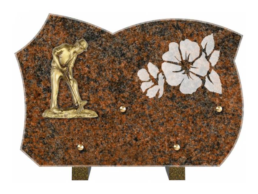 Plaque mortuaire satinia