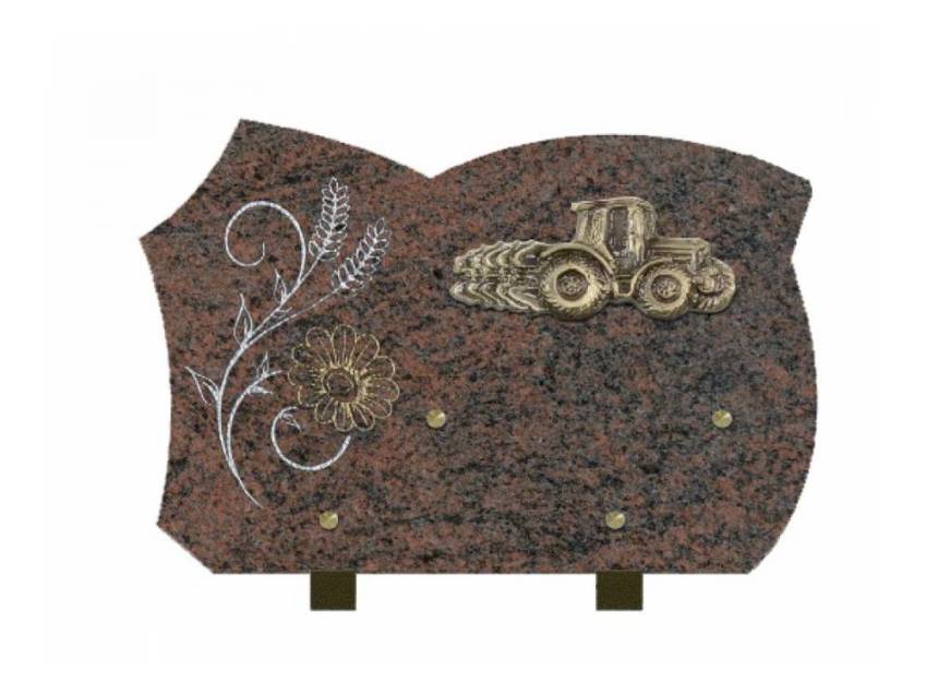 Idyllic handmade granite plaque.