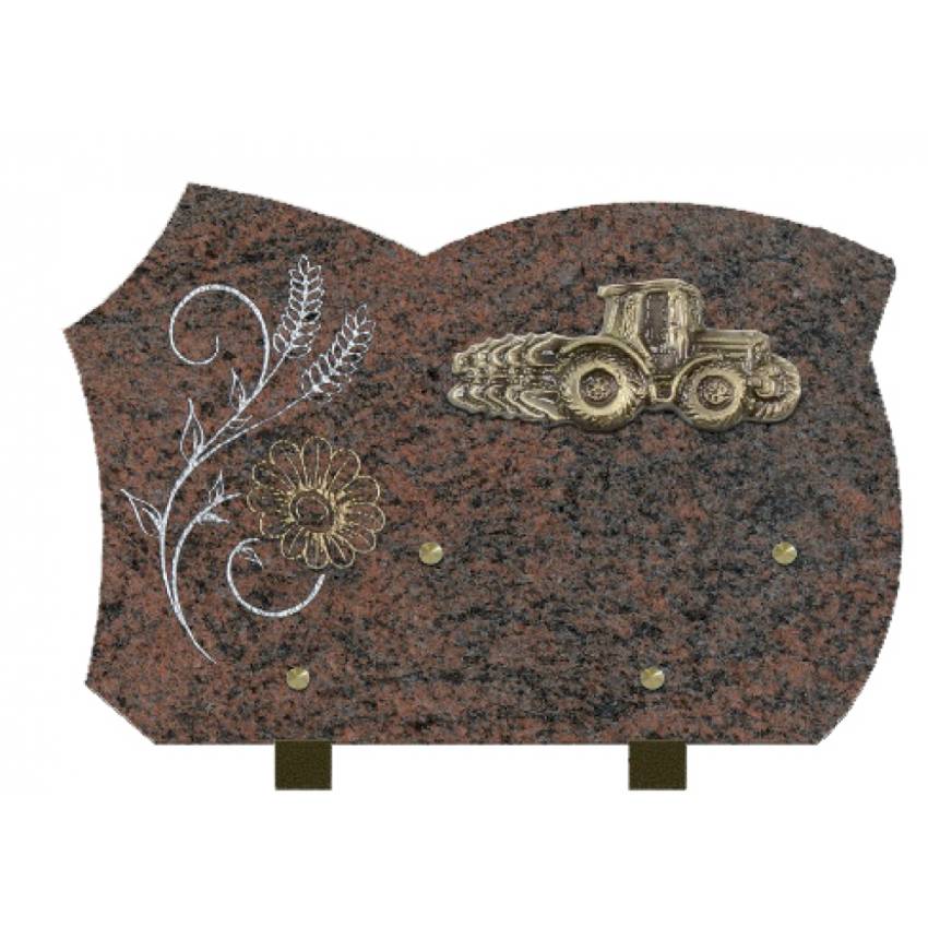 Idyllic handmade granite plaque.