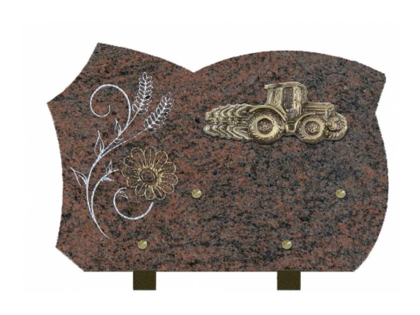 Idyllic handmade granite plaque.