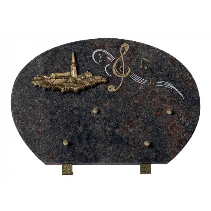 Stylish authentic granite plaque.