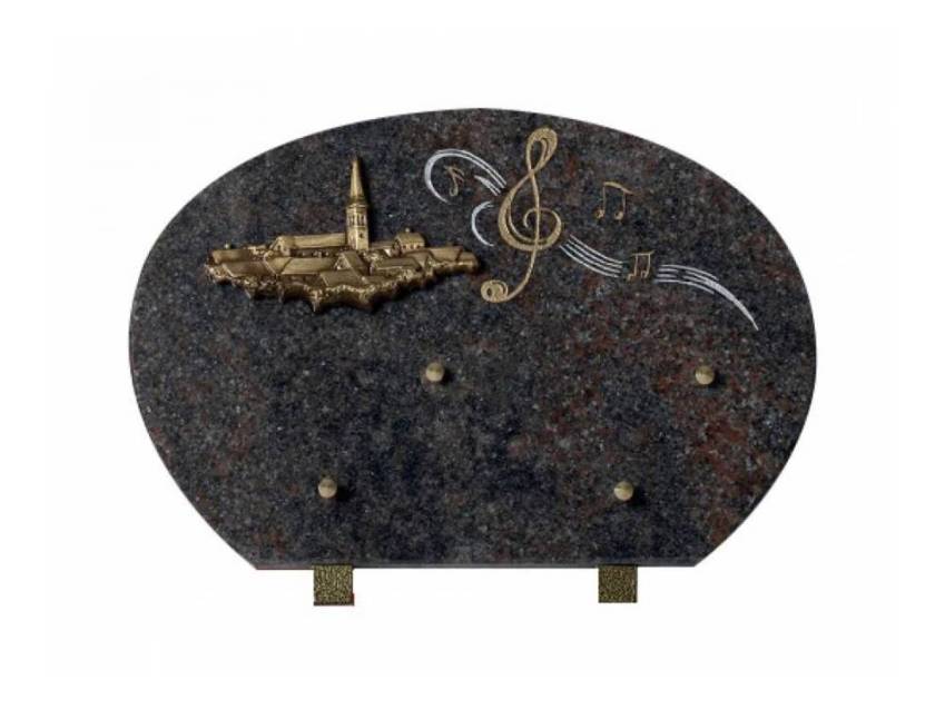 Stylish authentic granite plaque.