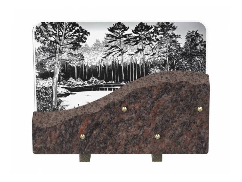 Plaque de granit rectangulaire artistique