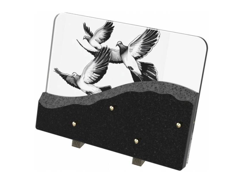 Plaque de granit rectangulaire artistique