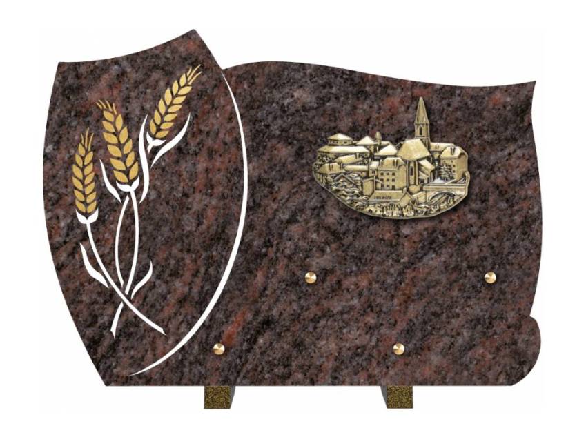 Peteloria funeral plaque