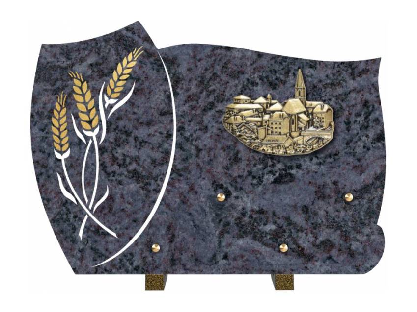 Peteloria funeral plaque