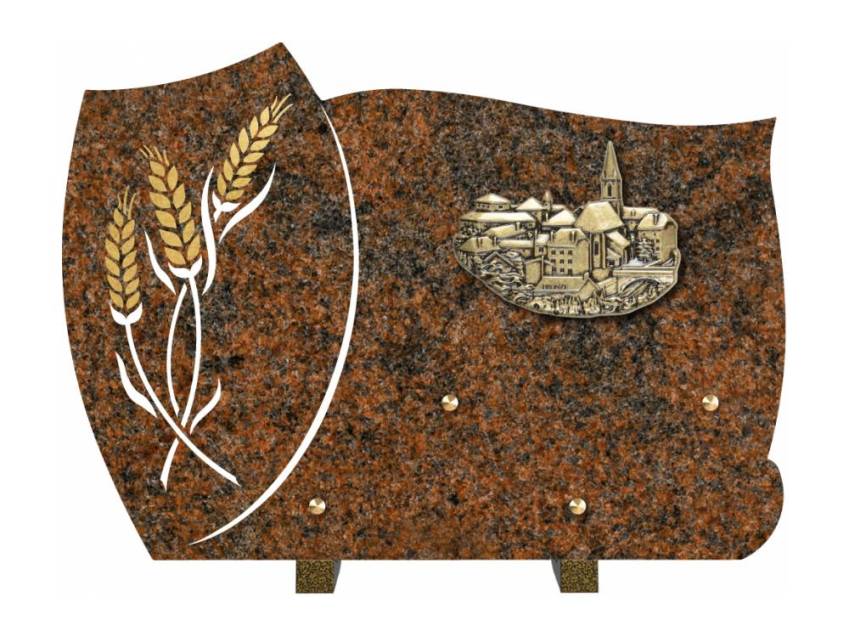 Peteloria funeral plaque
