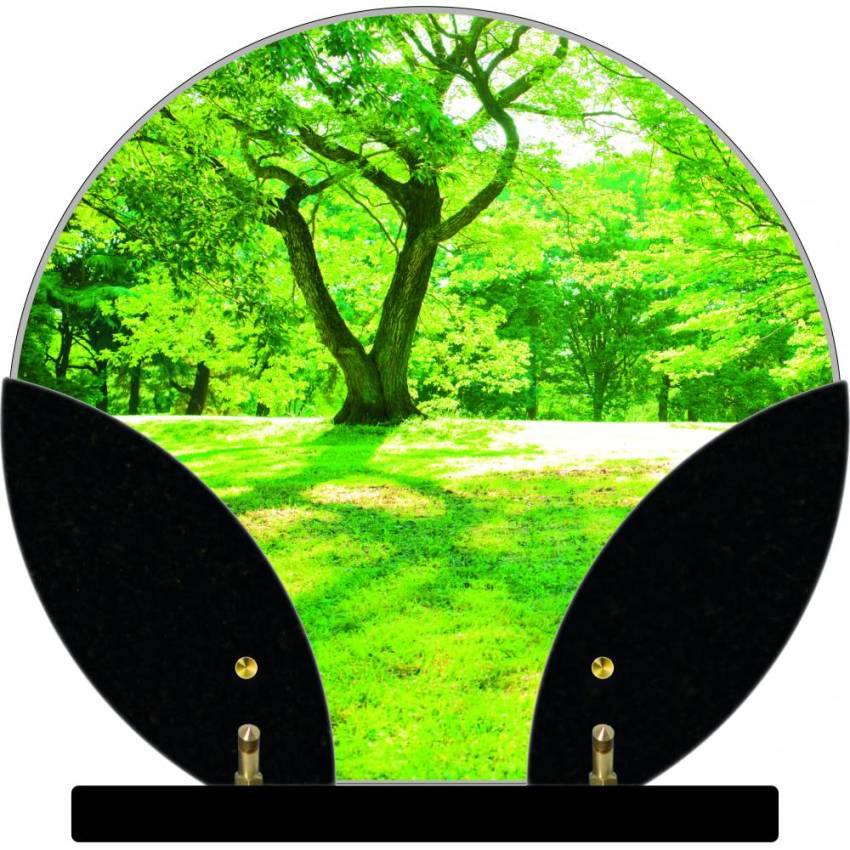 Hestium funeral plaque