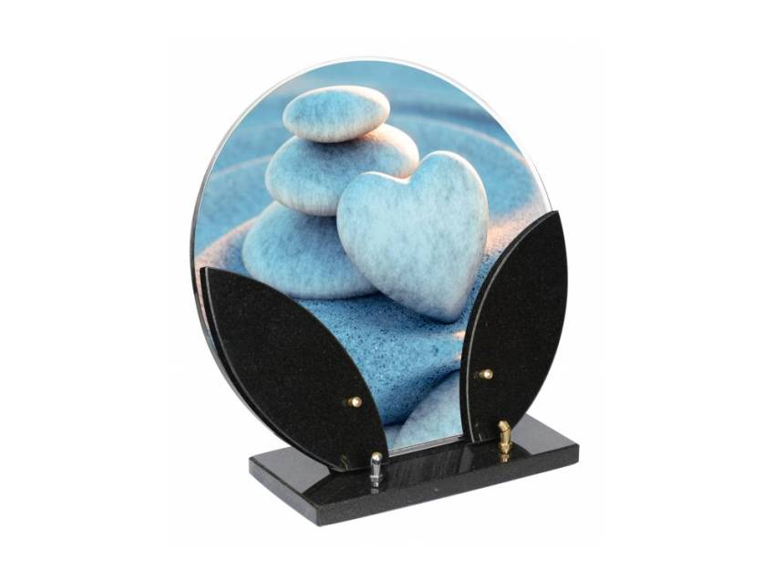 Hestium funeral plaque