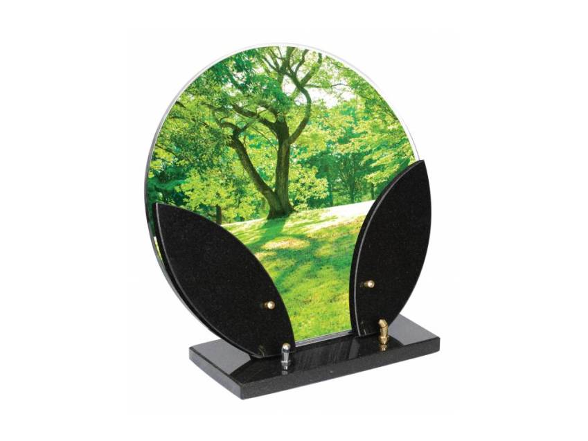 Hestium funeral plaque