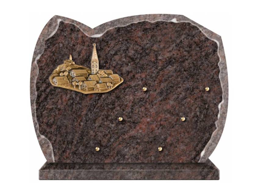 Pretty granite ornament plaque.