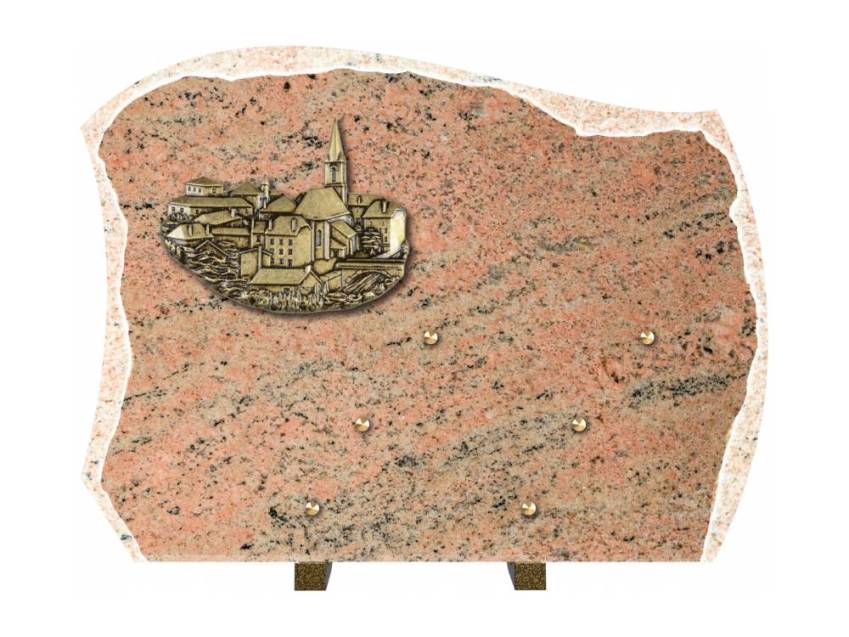 Pretty granite ornament plaque.