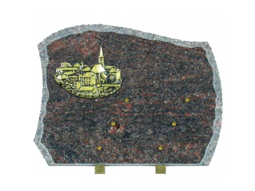 Pretty granite ornament plaque.