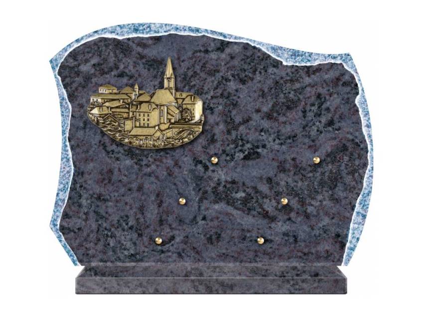 Pretty granite ornament plaque.