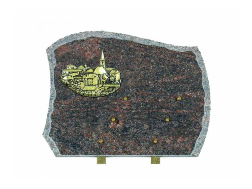 Pretty granite ornament plaque.