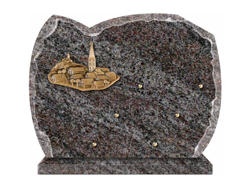 Pretty granite ornament plaque.