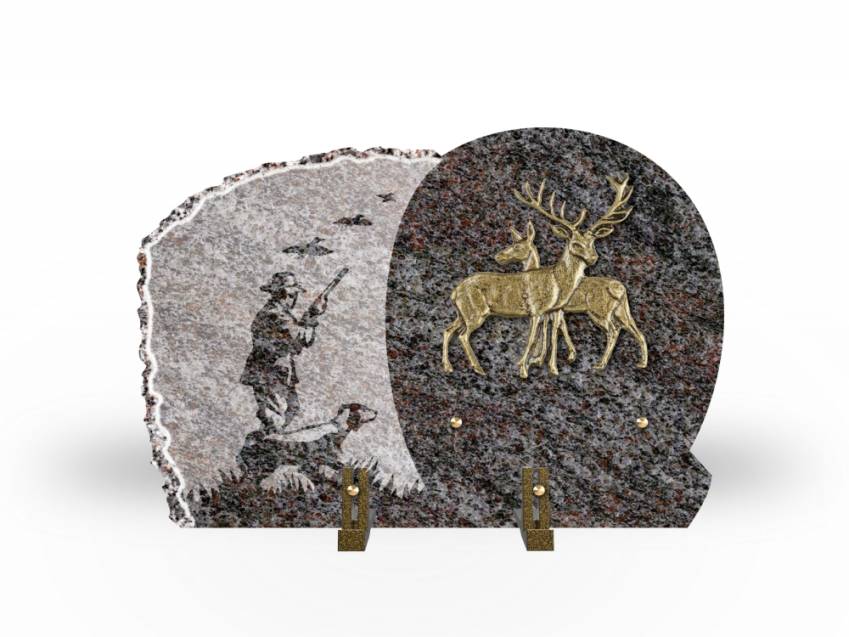 Plaque en granit originale fabuleuse.