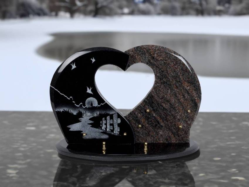 Granite Heart Bucolic Plaque.