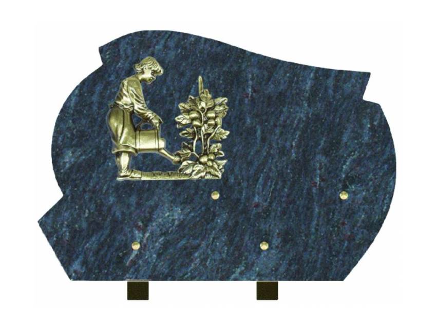 Traditional infinite granite plaque.