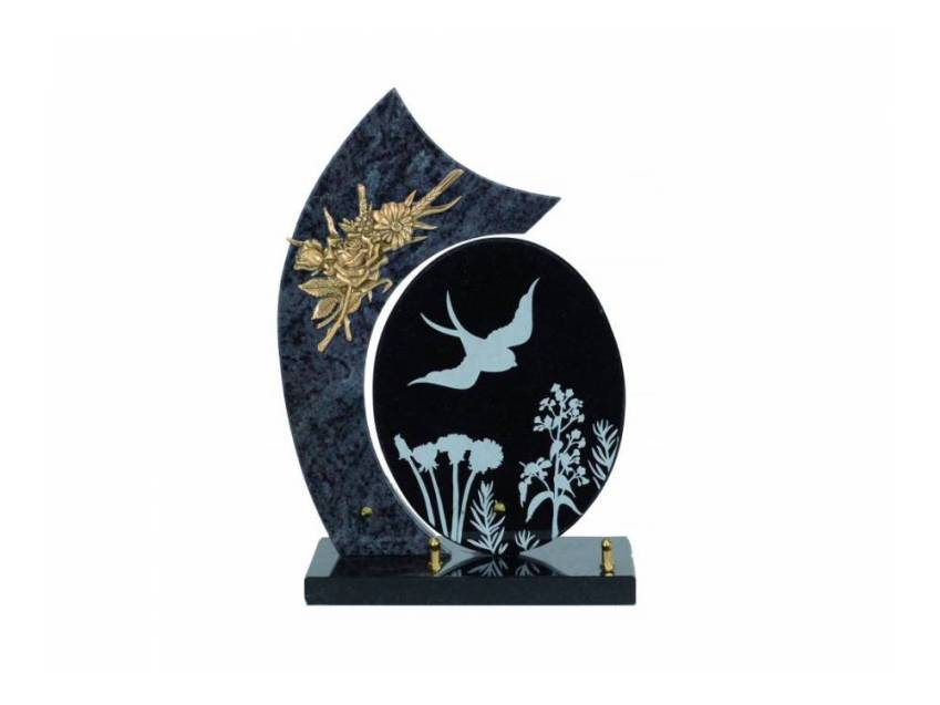 Plaque Granit Moderne Mortuaire 35x25cm