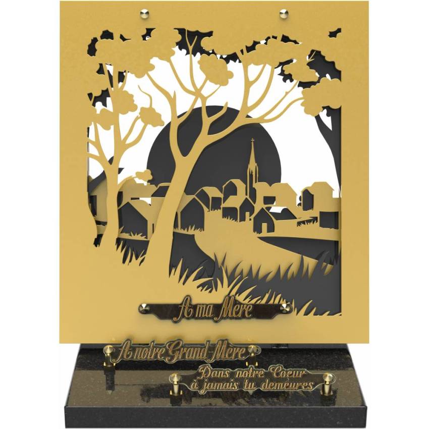 Seashelli mortuary plaque