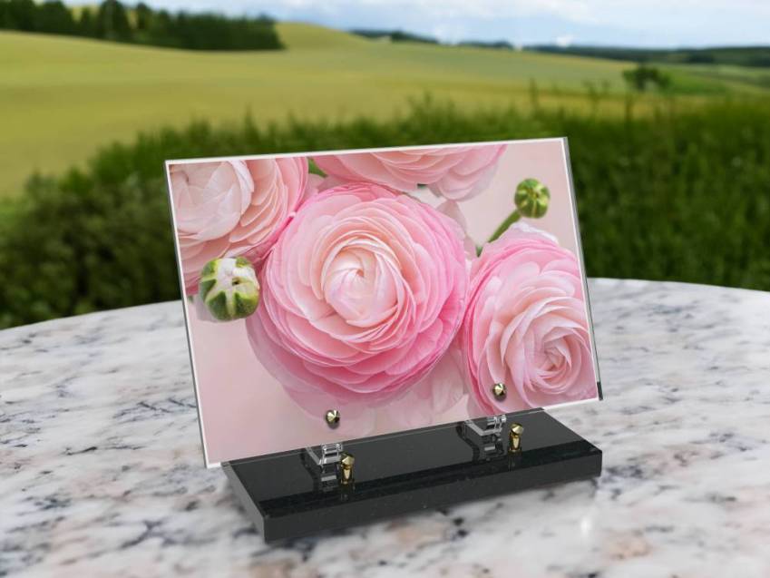 Plaque Plexiglas Rectangle fleurs emblématiques
