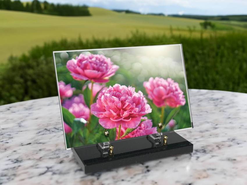 Plaque Plexiglas Rectangle fleurs emblématiques