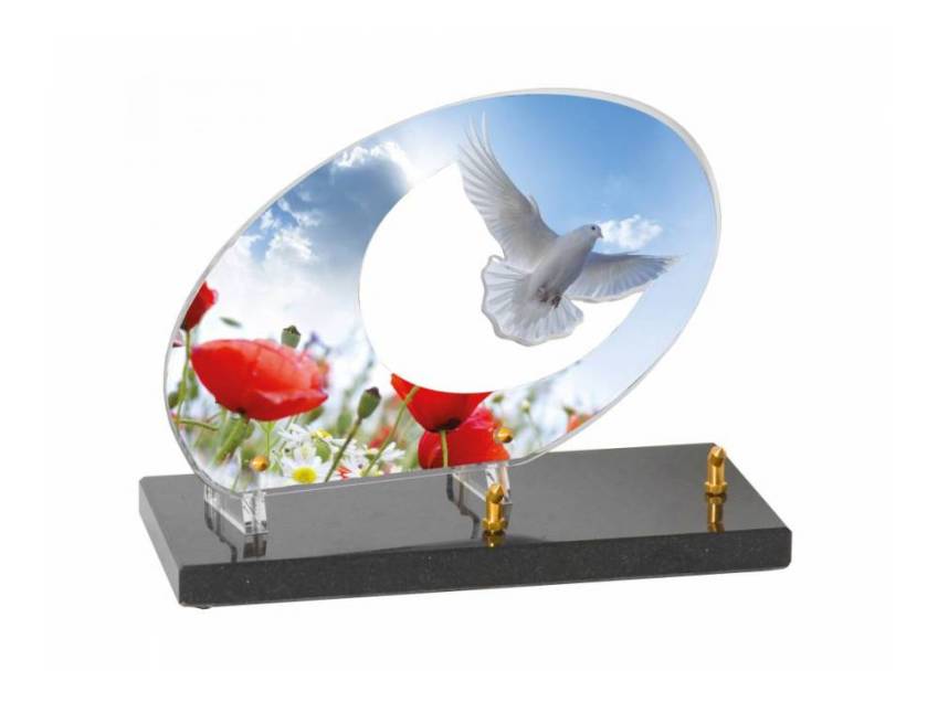 Stylish romantic Plexiglas plaque.