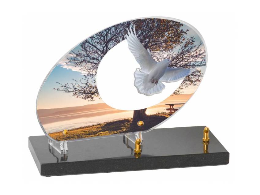 Stylish romantic Plexiglas plaque.