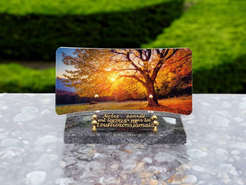 Idyllic Rectangular Plexiglas Plaque.