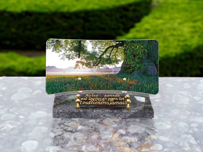 Idyllic Rectangular Plexiglas Plaque.