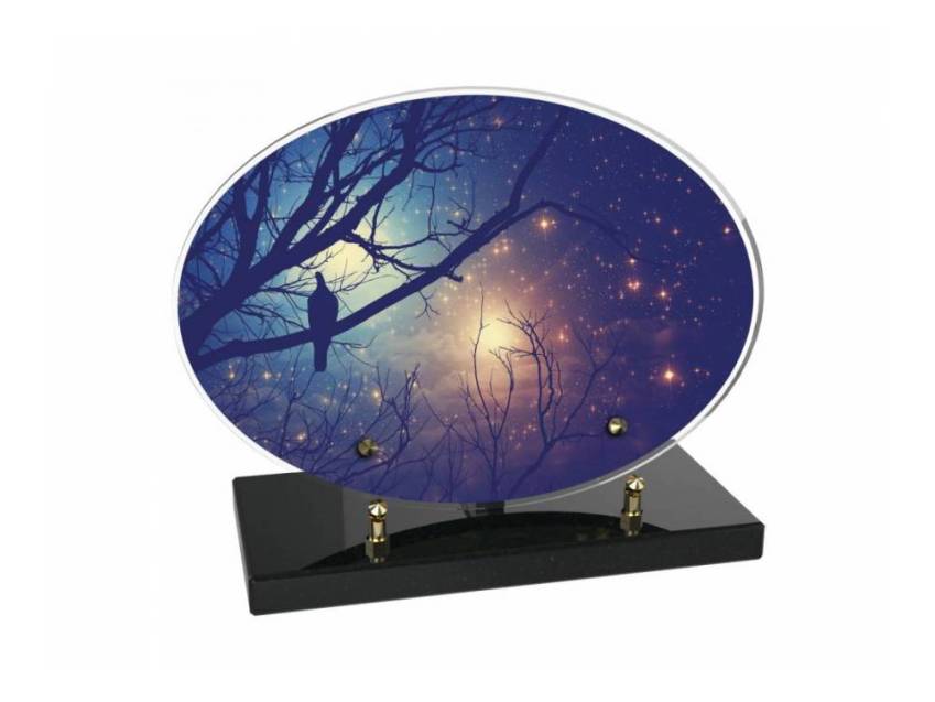 Stylish sentimental Plexiglas plaque.