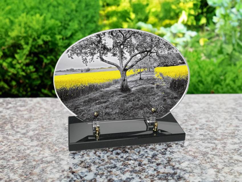 Stylish sentimental Plexiglas plaque.