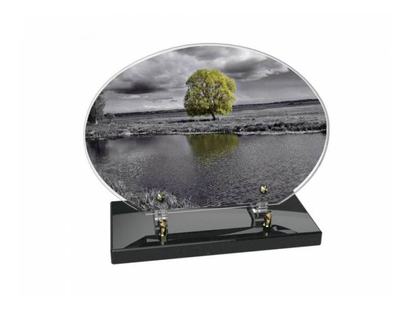 Stylish sentimental Plexiglas plaque.