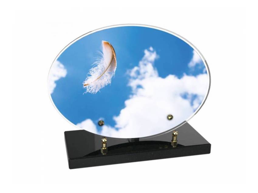 Stylish sentimental Plexiglas plaque.