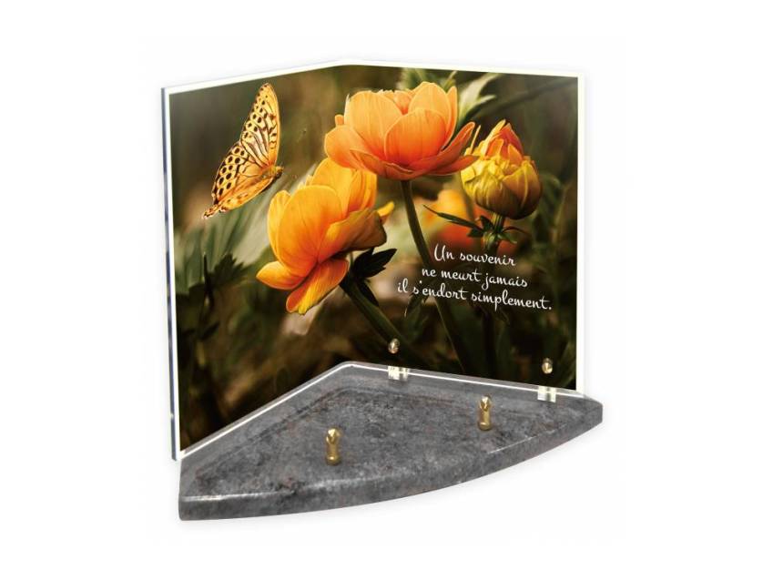 Plexiglas plaque memory book.