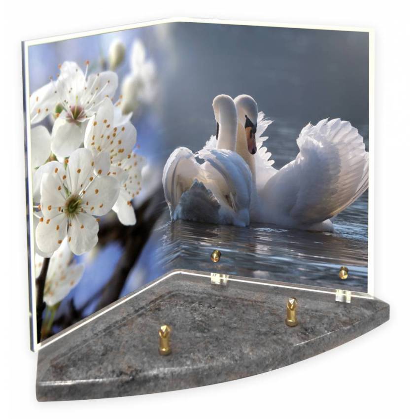 Plexiglas plaque memory book.