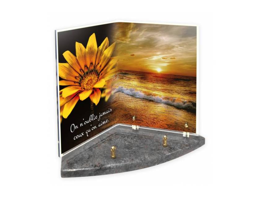 Plexiglas plaque memory book.