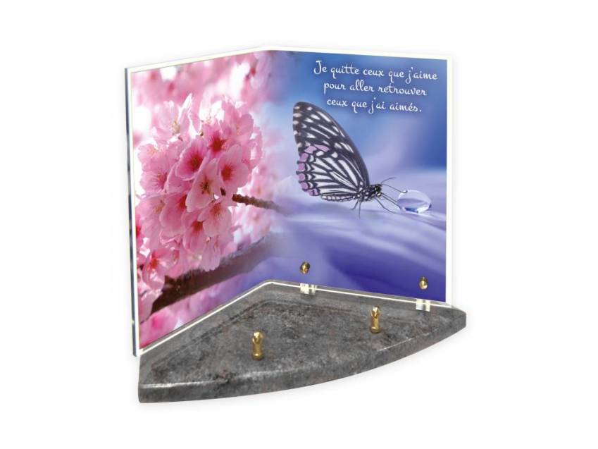 Plexiglas plaque memory book.