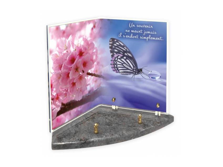 Plexiglas plaque memory book.