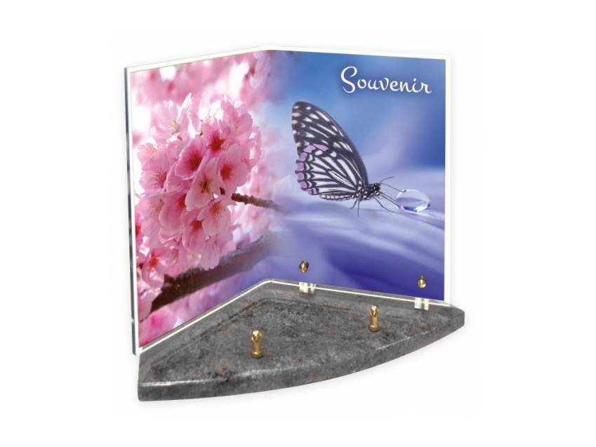 Plexiglas plaque memory book.