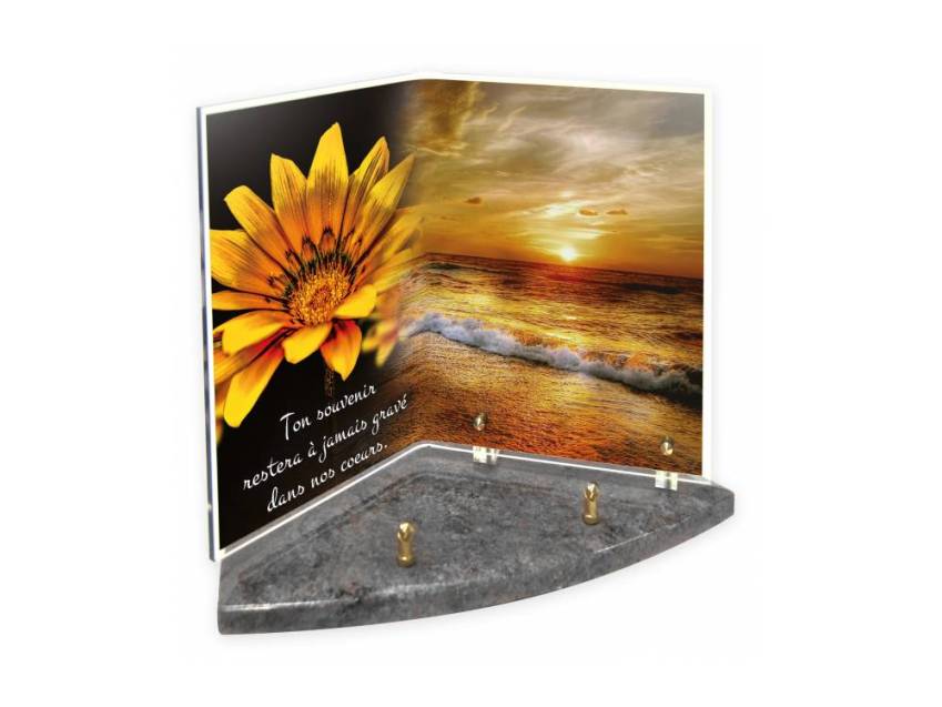 Plexiglas plaque memory book.