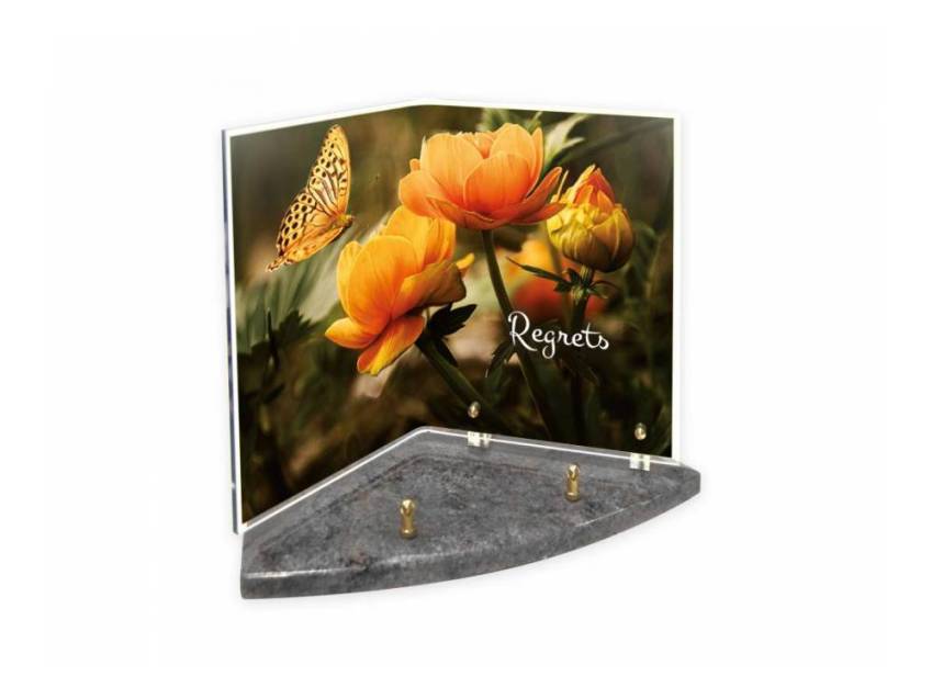 Plexiglas plaque memory book.