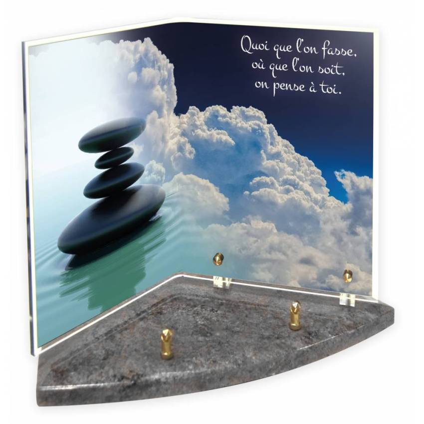 Plexiglas plaque memory book.