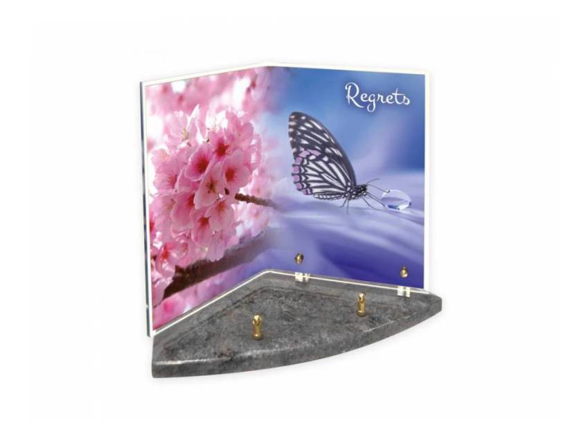 Plexiglas plaque memory book.